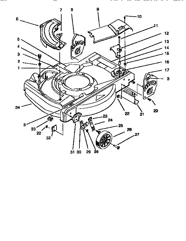 Deck And Wheel Assembly - Self Propelled Diagram and Parts List for 10310 4900001 TO 4999999 Lawn Boy Lawn Mower